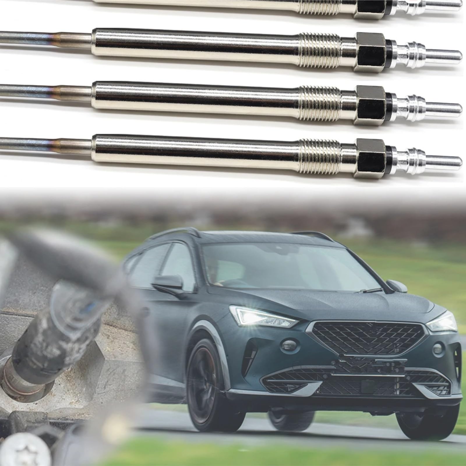 Auto Candelette Compatibile Con Skoda Per Karoq NU 2017-2024 Per Yeti 5L 2009-2017 003L963319 03L963319D 059963319AB 059963319M 059963319S Diesel Candelette In Metallo