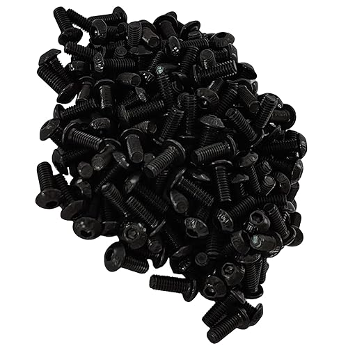 Miniatura 5 de Tornillos hexagonales de cabeza de botón M3 x 0.315 in, acero al carbono de grado 10.9, acabado de óxido negro, unidad hexagonal Allen, 200 unidades