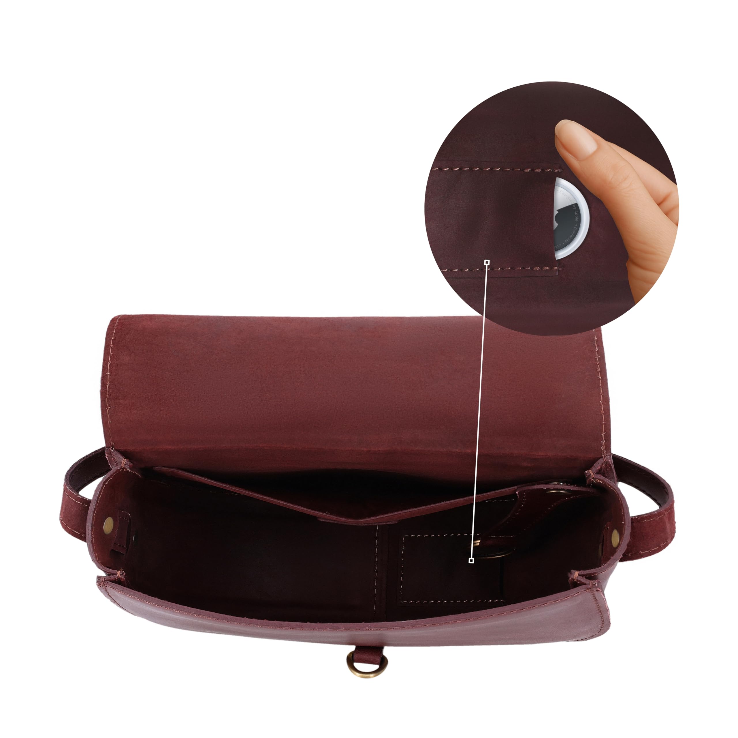 Gusti Spall Borse Ladies Leather - Wiebke Spalla Borsa Pulnica Borsa da Sera Small Borsa Crossbody Guila Rossa