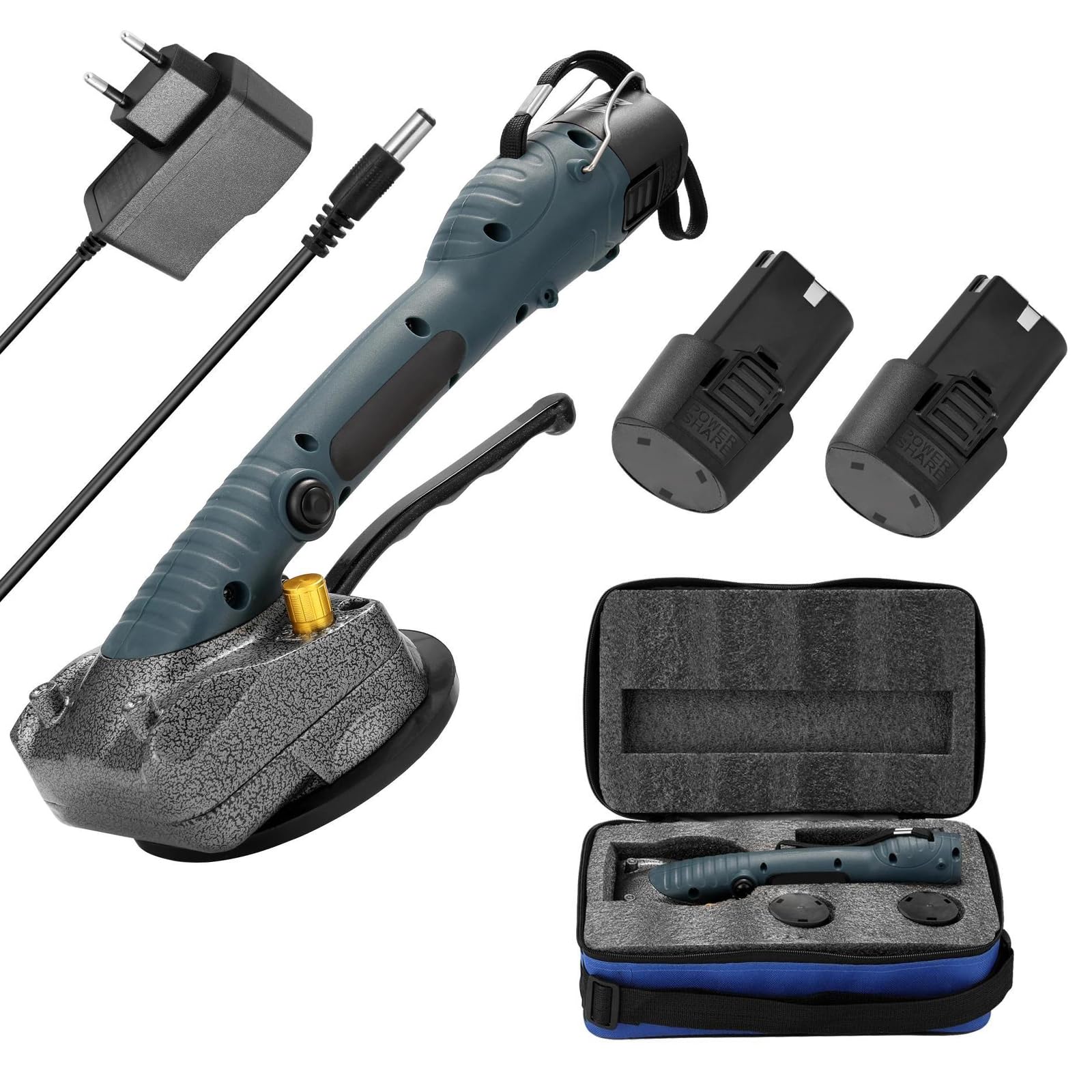 Máquina De Azulejos De 12V, Máquina De Azulejos Inalámbricos Regulables De 10 Velocidades,Herramienta Vibradora Para Azulejos De Pared Y Colocación De Azulejos,Adsorción De 45 Kg, Herramienta De