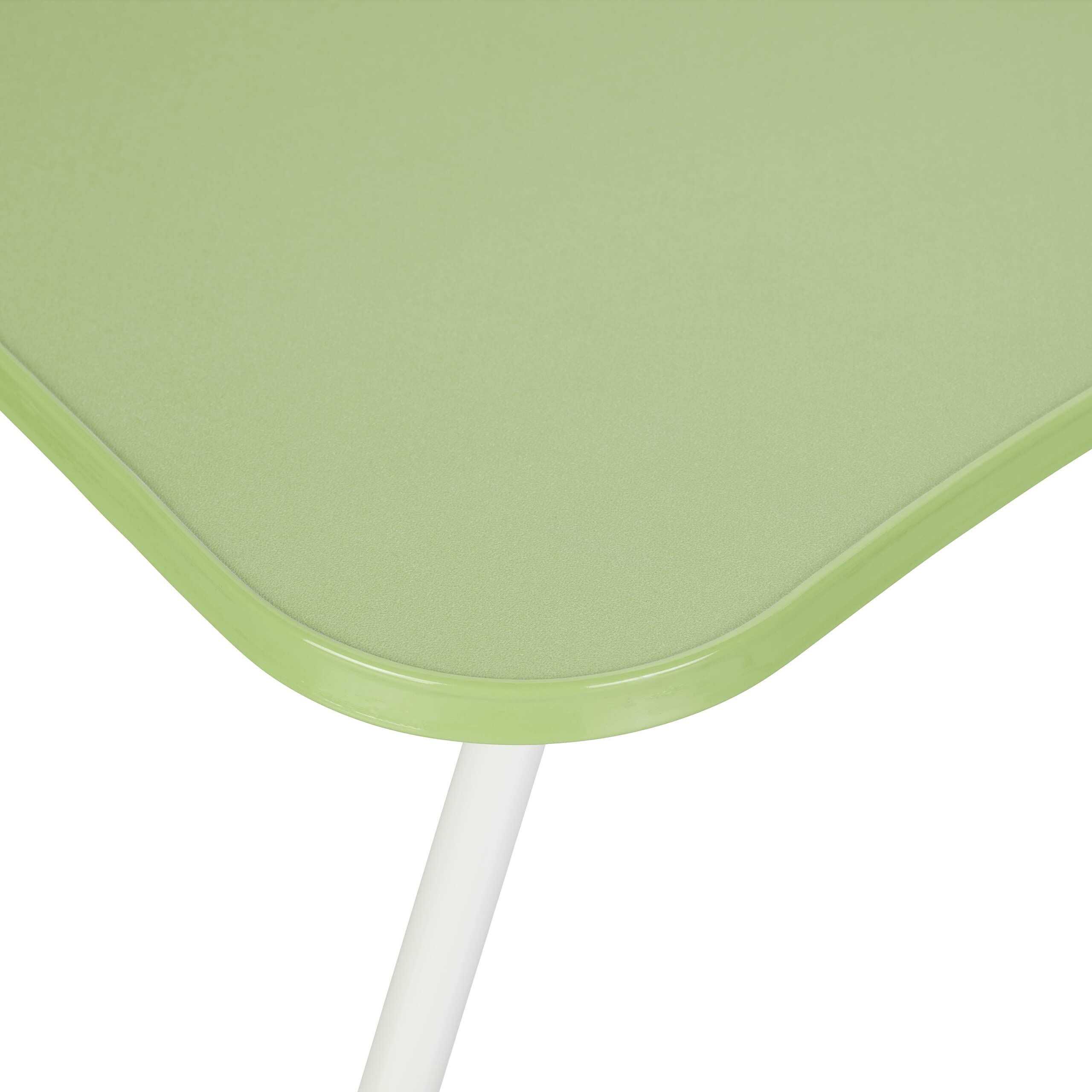 Relaxdays Stolik pod laptopa do łóżka i kanapy, wys. x szer. x gł.: 26 x 63 x 40 cm, składany stolik na łóżko, MDF, żelazo, stolik na notebooka, zielony