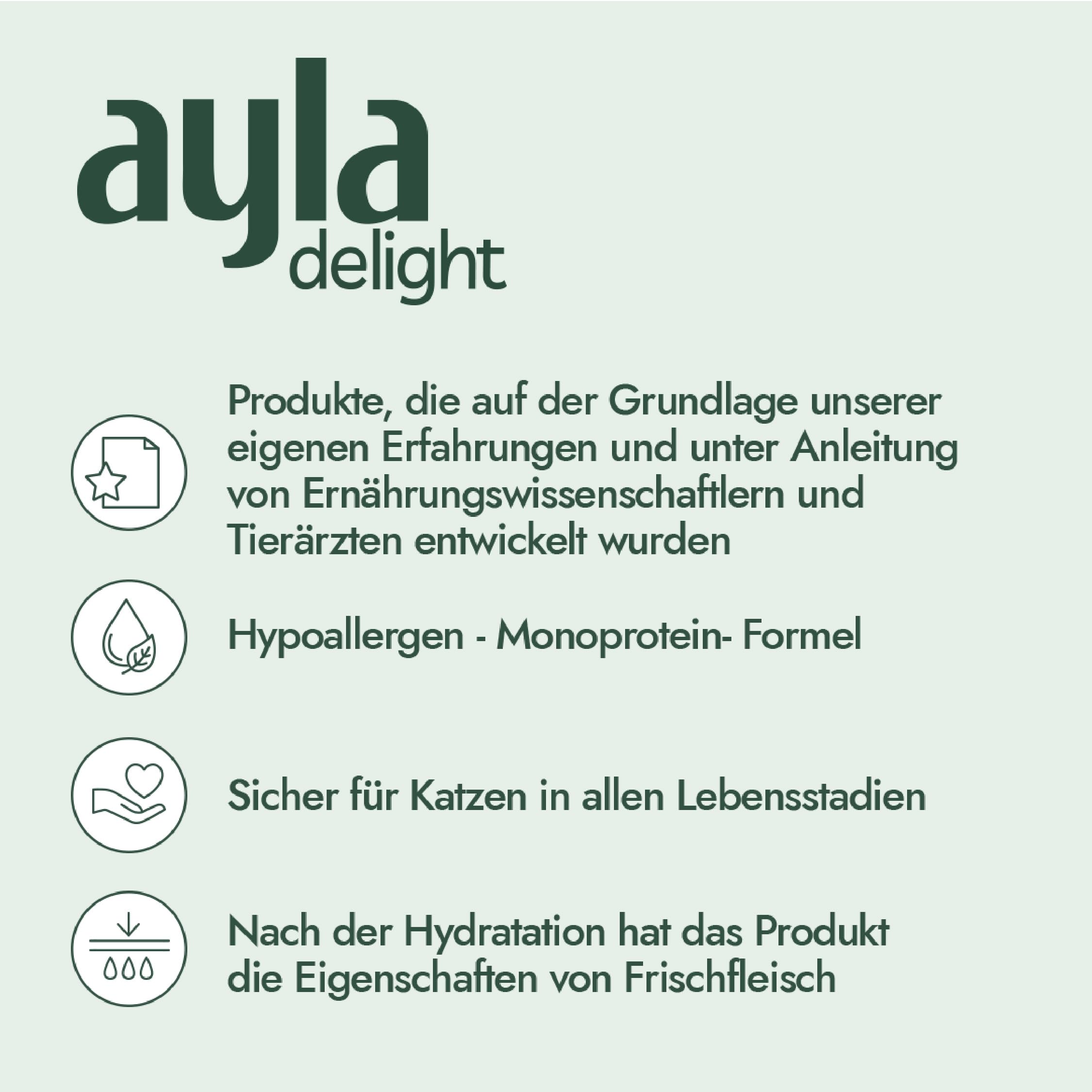 Premium Gefriergetrocknetes | 5er Bundle Hühner-Mix | 2X Hühnerbrust, 2X Hühnerherzen, 1x Hühnerschenkel | Proteinreich für Fell & Muskulatur | Für Kitten & Erwachsene Katzen | AYLA