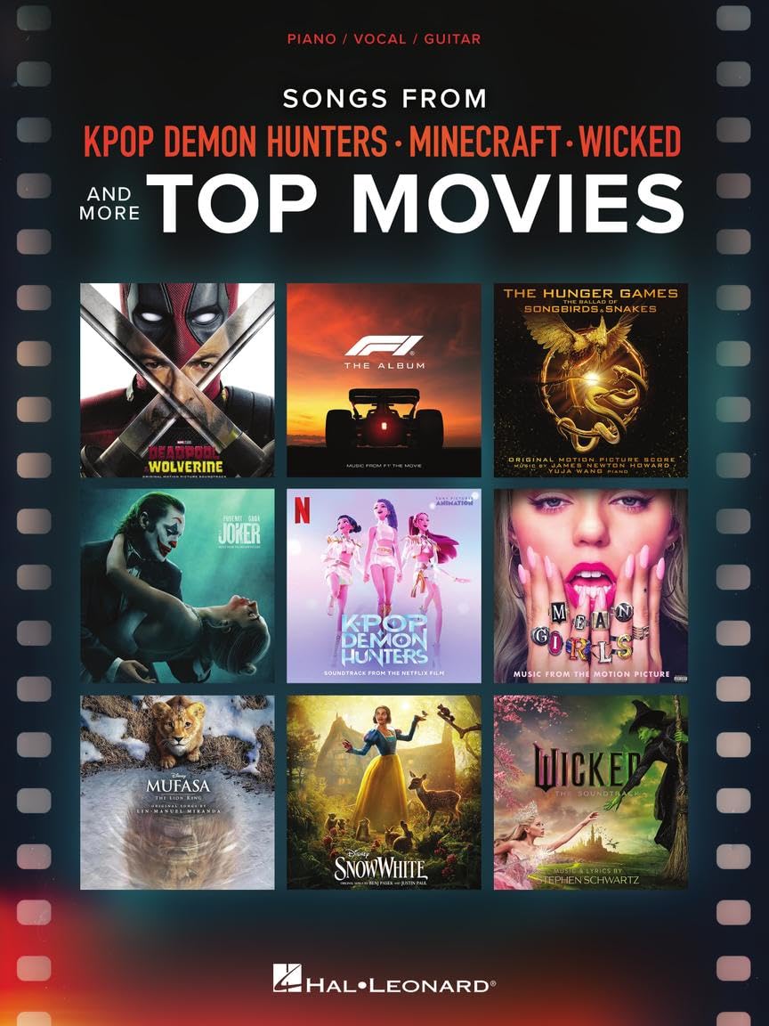 Songs from Kpop Demon Hunters, Minecraft, Wicked. Piano, Vocal And Guitar.: And More Top Movies
