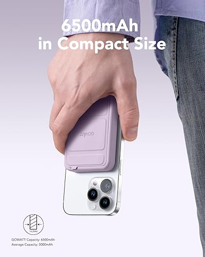 Miniatura 4 de Banco de energía portátil de 6500 mAh, batería magnética plegable, batería inalámbrica de carga rápida, compatible con iPhone 15141312 Series