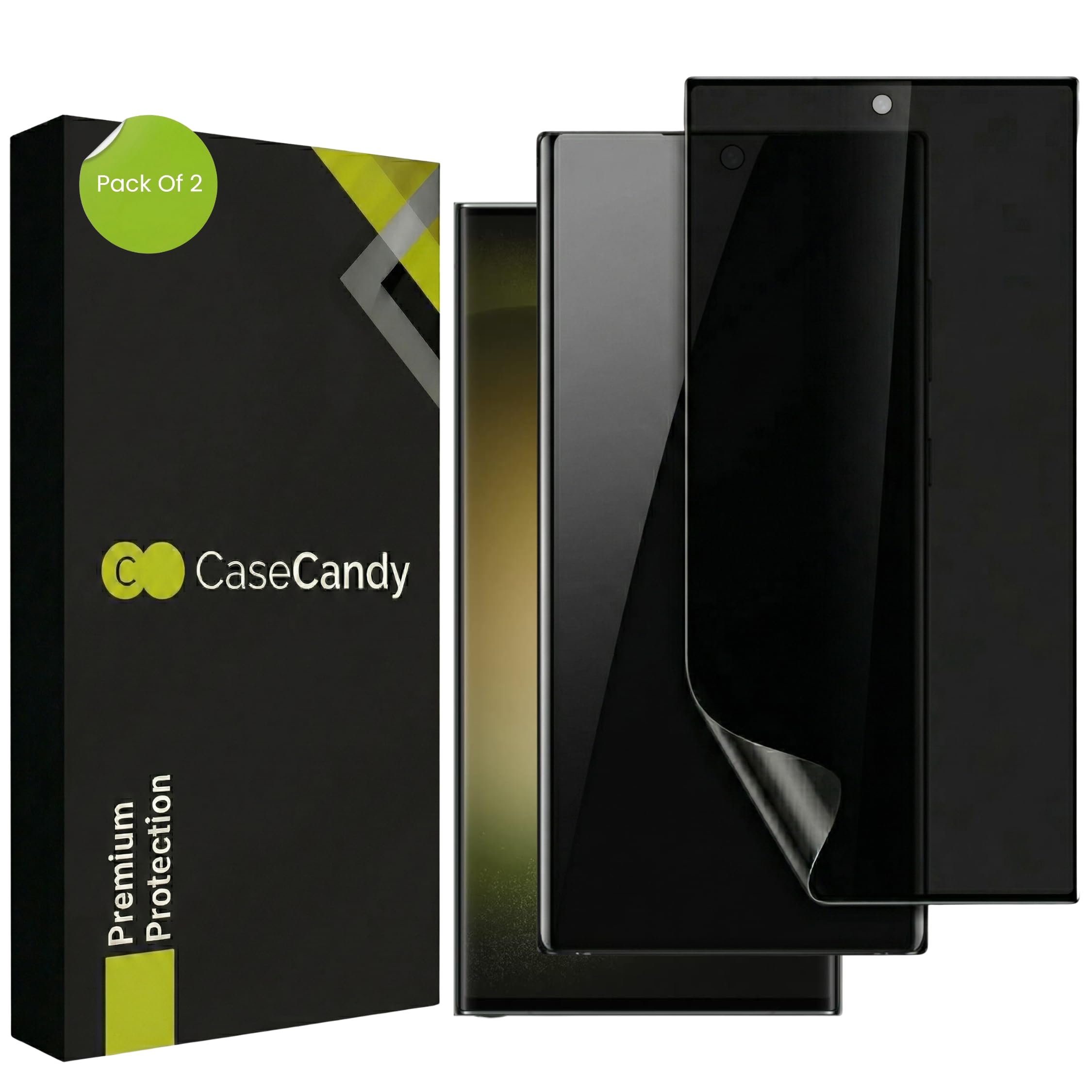 Casecandy® - (Pack of 2 Privacy Screen Protector for Samsung S23 Ultra/S22 Ultra | Privacy (Anti Spy) Screen Protector Guard for Galaxy S23 Ultra/S22 Ultra - Fingerprint Working/HD-image-32