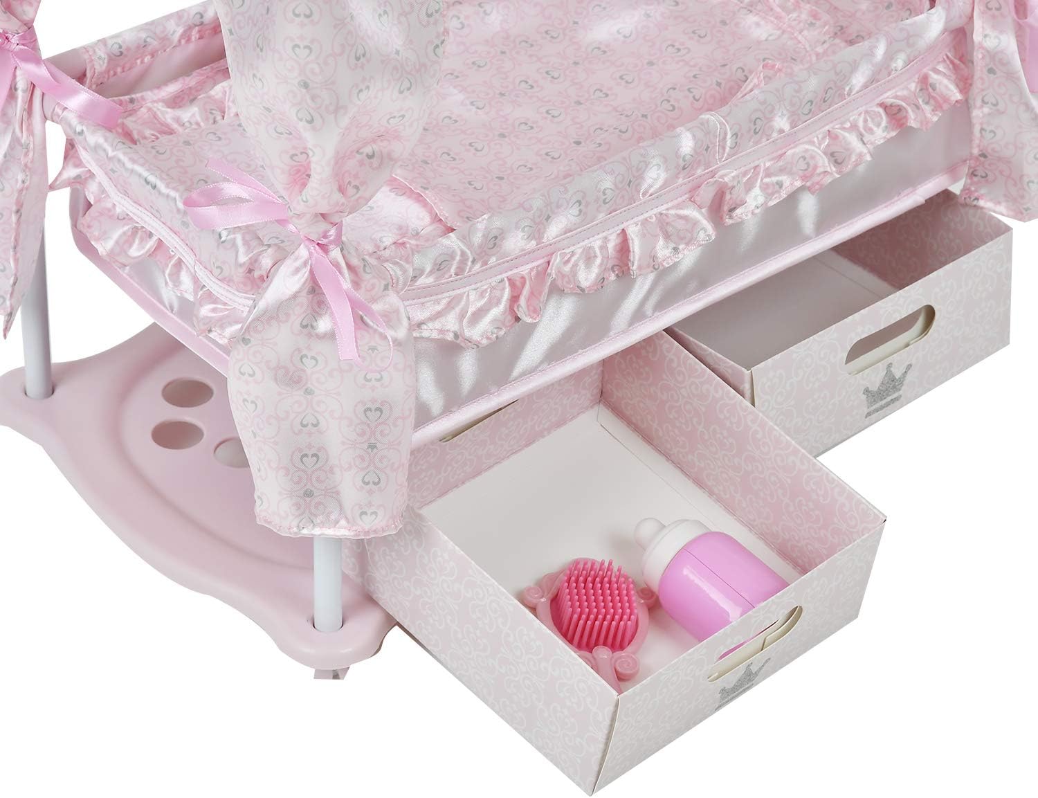 Princess Pink Doll Bed