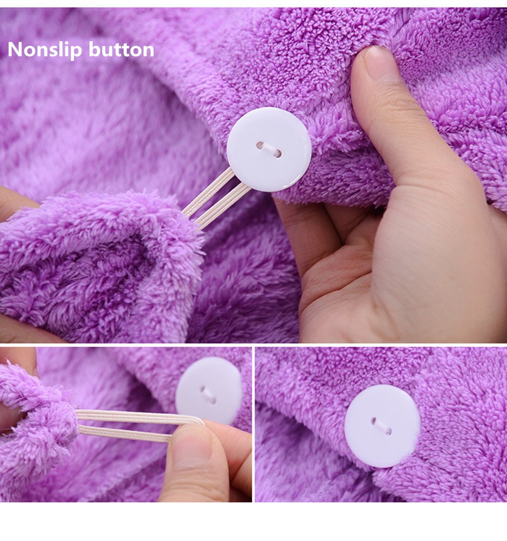 2 Pièces Serviette De Bain Microfibre Serviettes Turban Super