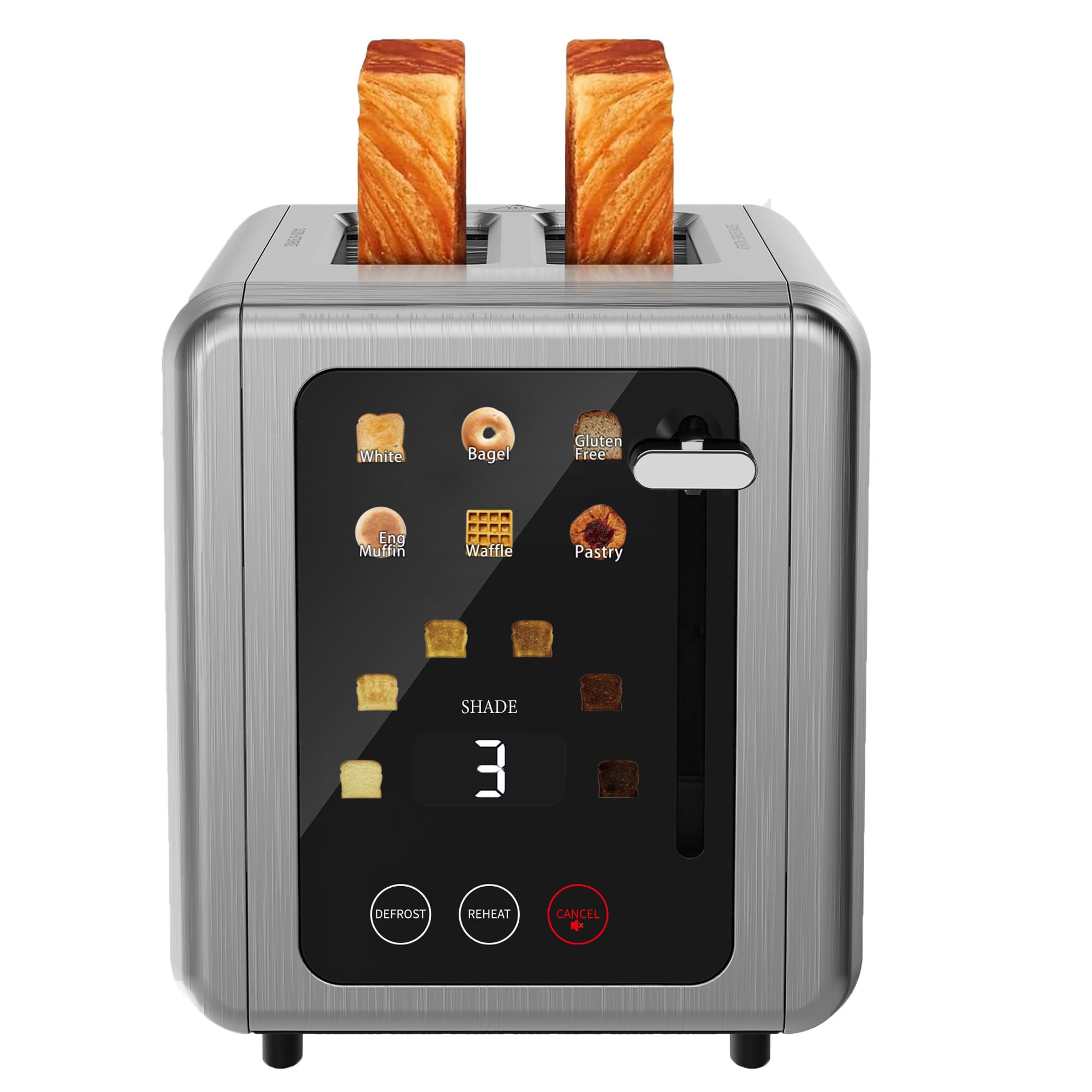 Photo 1 of WHALLPRO 2 Slice Stainless Steel Smart Digital Timer Touch Screen Toaster