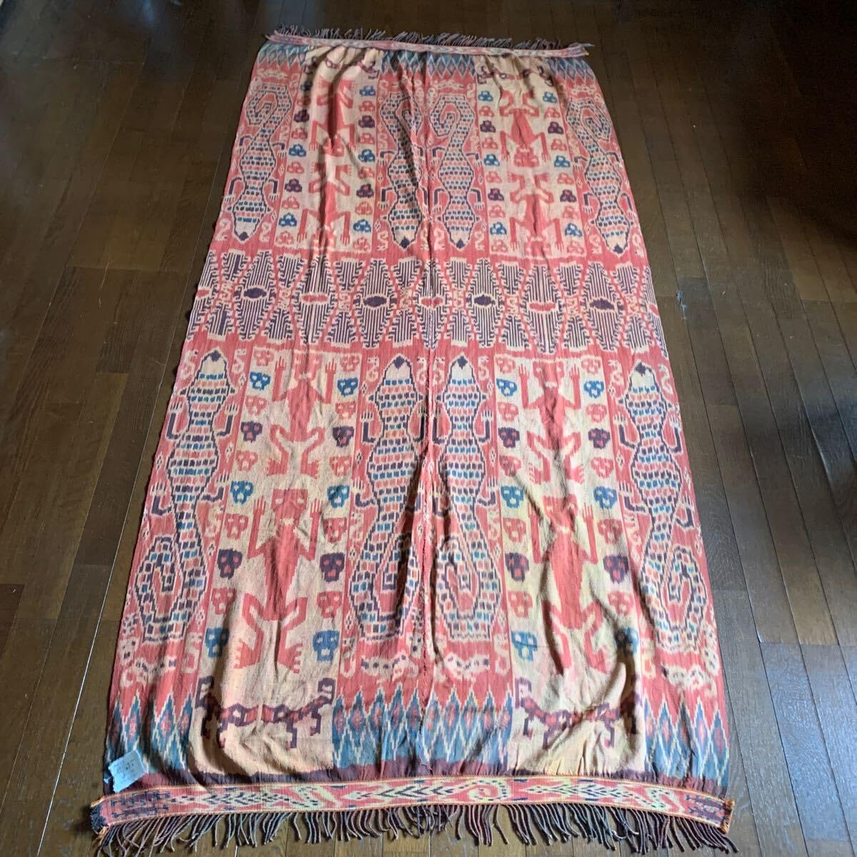 Amazon.co.jp: MO-13古布スンバ島イカットアスリ草木染め儀礼布祭り4  