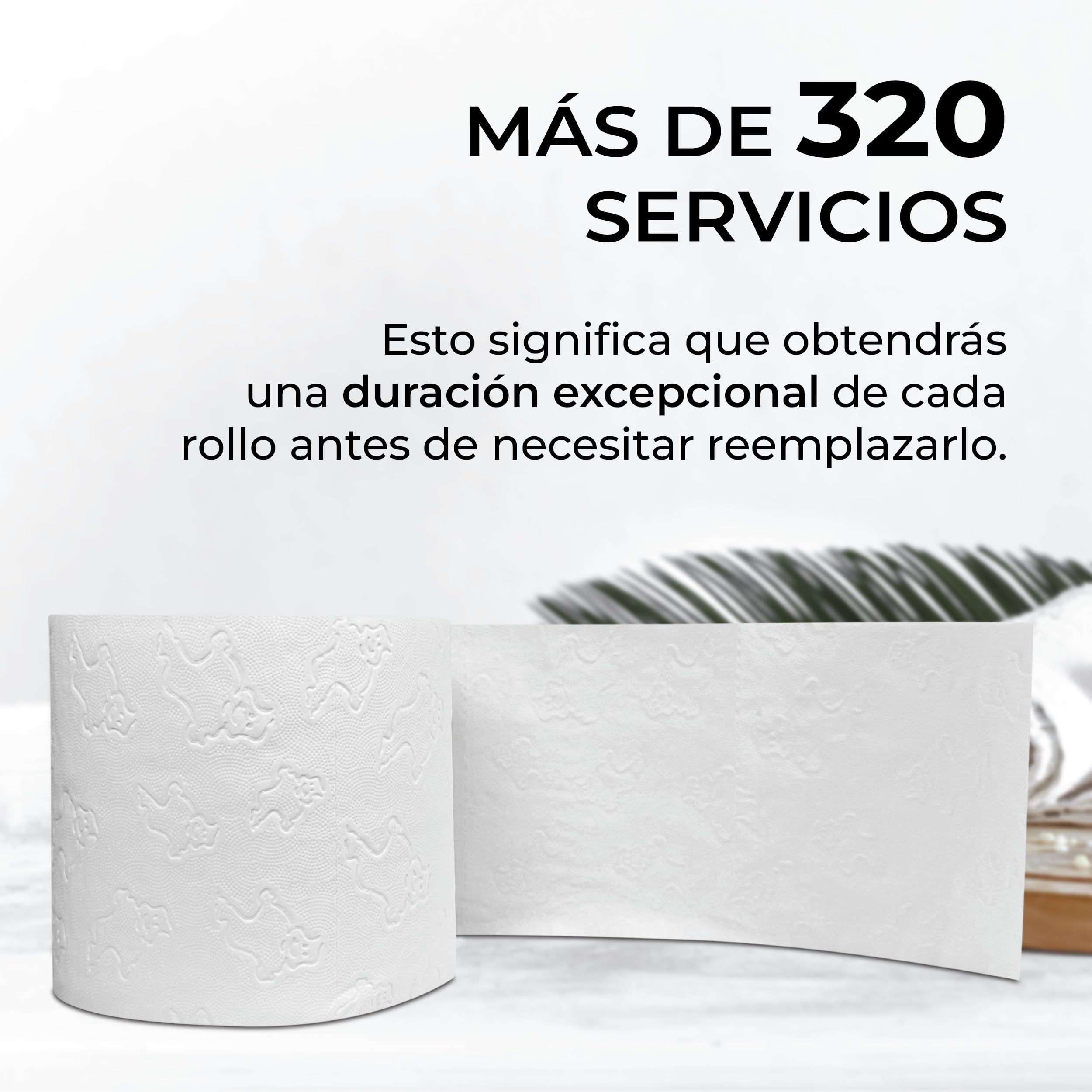 Papier Toilette Compact 2 Épaisseur 48 Rouleaux | Doux eu Résistant, Sans Parfum (4 Packs de 12)