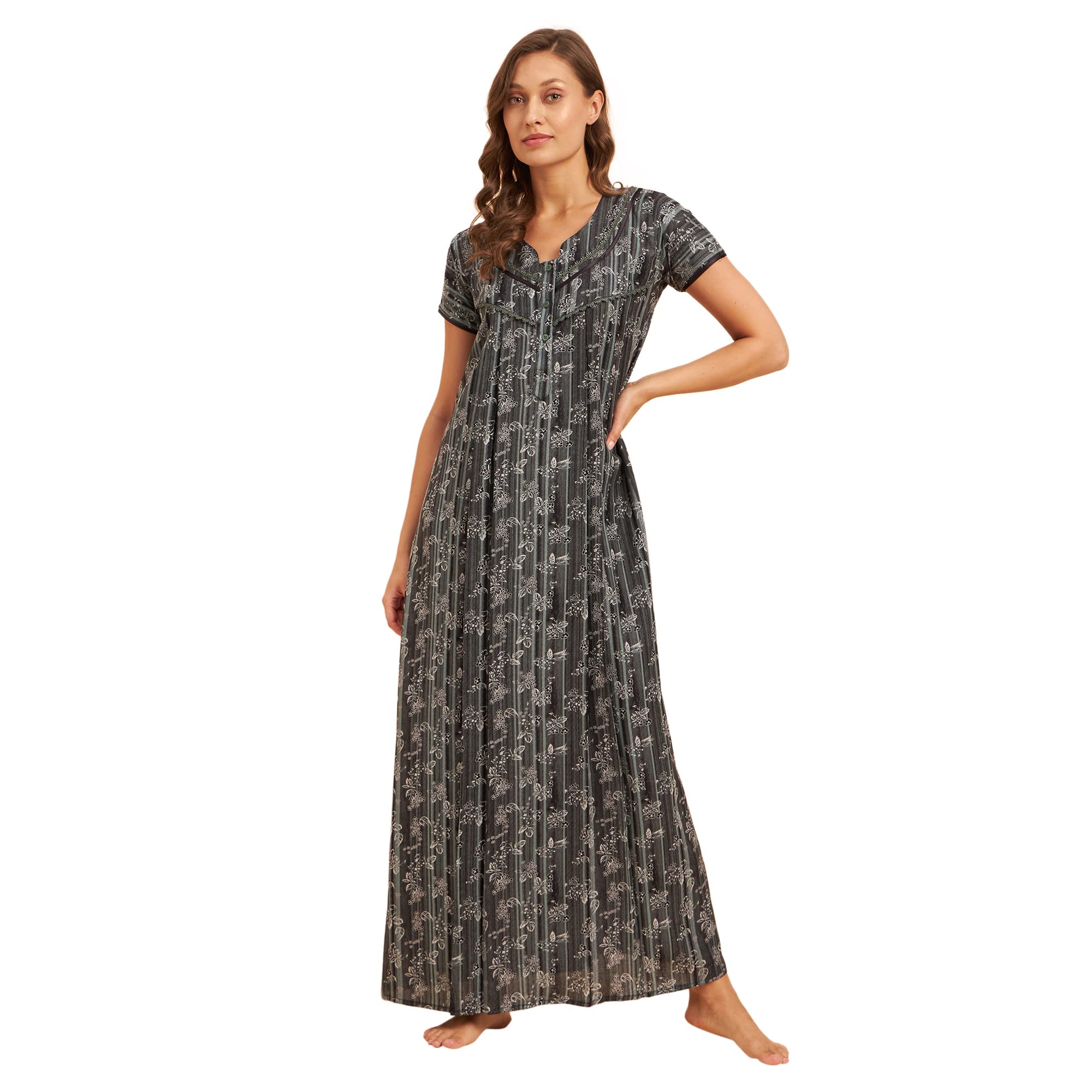Women Printed Night Dress-image-27