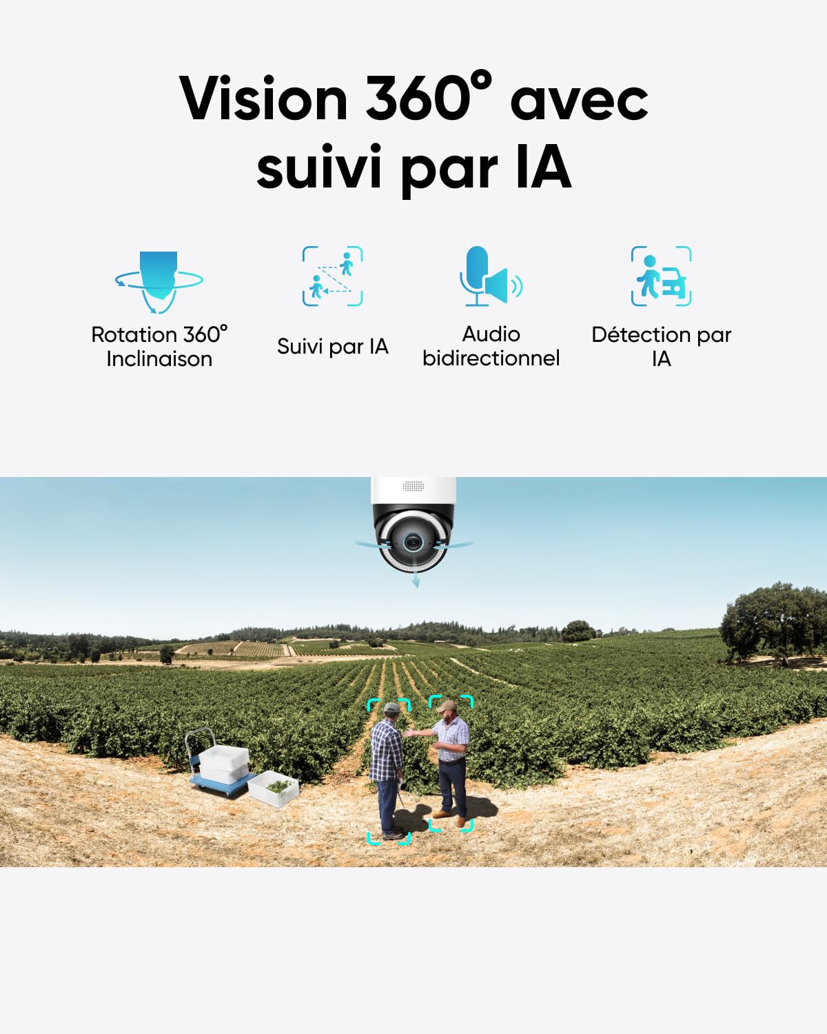 eufy Caméra de Surveillance S330 | WiFi 4G LTE, 4K UHD, inclinaison panoramique, alimentation solaire sans fil, suivi humain/véhicule par IA, avec carte SIM