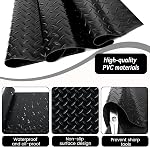 U0U 48" x17.3" Workbench Mat,Black PVC Waterproof Work Bench Pad,1.5mm Thick DIY Worktable Mat Workbench Cover for Protects Work Bench Tabletop (Black, 47.2" x17.3")