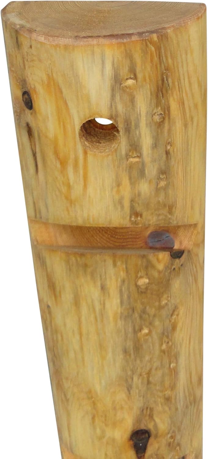 4-Place Wall-Mounted Snowboard Log Rack, Vertical Snowboard Wall Mount for Garage, Indoor/Outdoor Board Storage – Natural