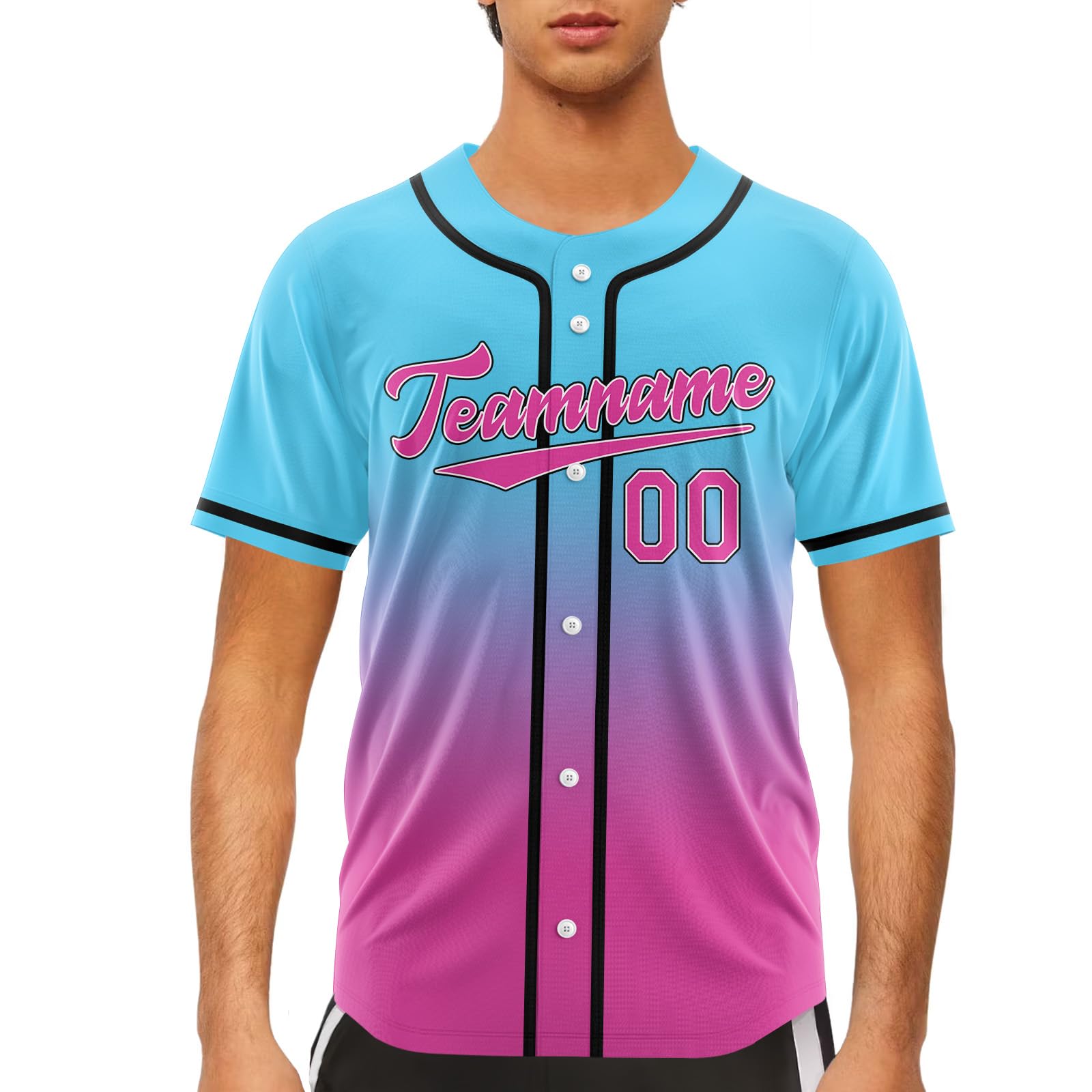 Custom Gradient Baseball Jersey Stitched/Printed Name Number and Logo for Men Women Kids Personalized Softball Jerseys