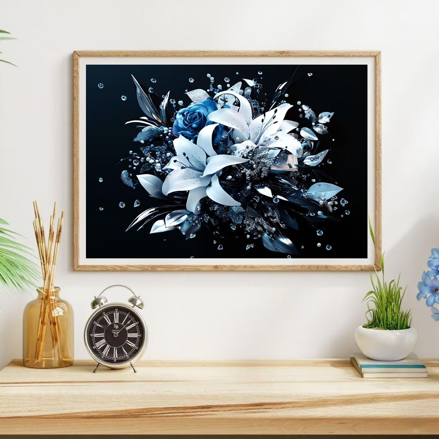 Zestawy do malowania diamentami z lilią diamentową dla dorosłych, 5D, DIY, róża, pełne wiercenie, haft krzyżykowy, cekiny, malowanie, po numerach, sztuka i rękodzieło, obrazy do dekoracji ścian domu
