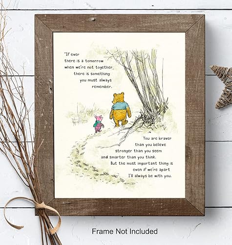 Miniatura 16 de Winnie Wall Art - Pooh Kids Room Decor - Boys Room Decor - Little Girls Bedroom Decor - Baby Nursery Decor - Wall Decor for Toddlers - Inspirational