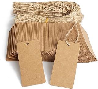 200pcs Kraft Paper Gift Tags with String, Price Tags, Display Label for ...