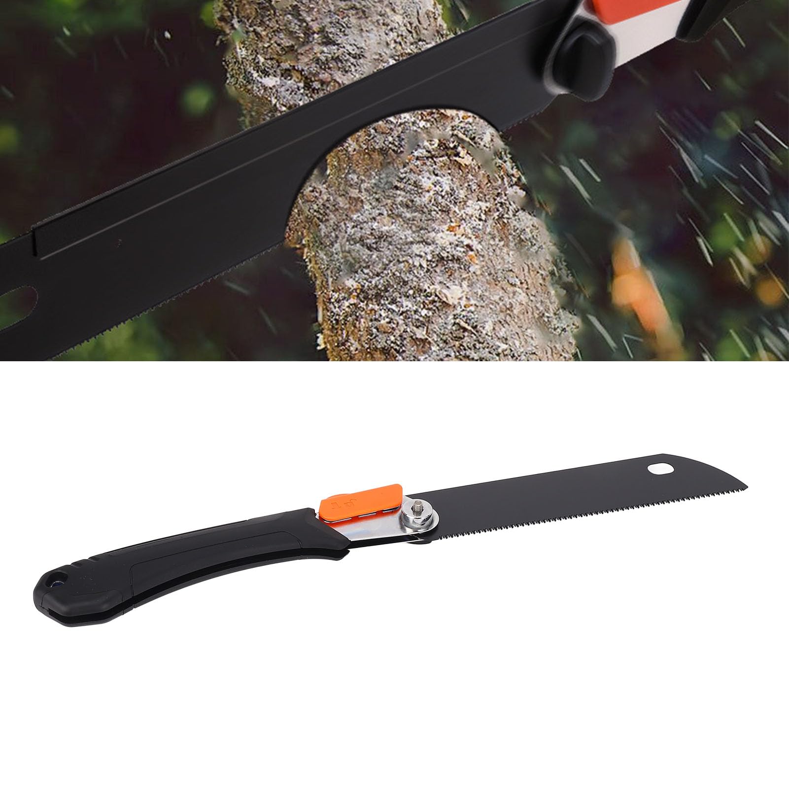 Petite scie pliante à main SK5 en acier au carbone de qualité professionnelle, outil de coupe de bois portable pour le travail du bois, le jardinage, le camping avec 3 lames