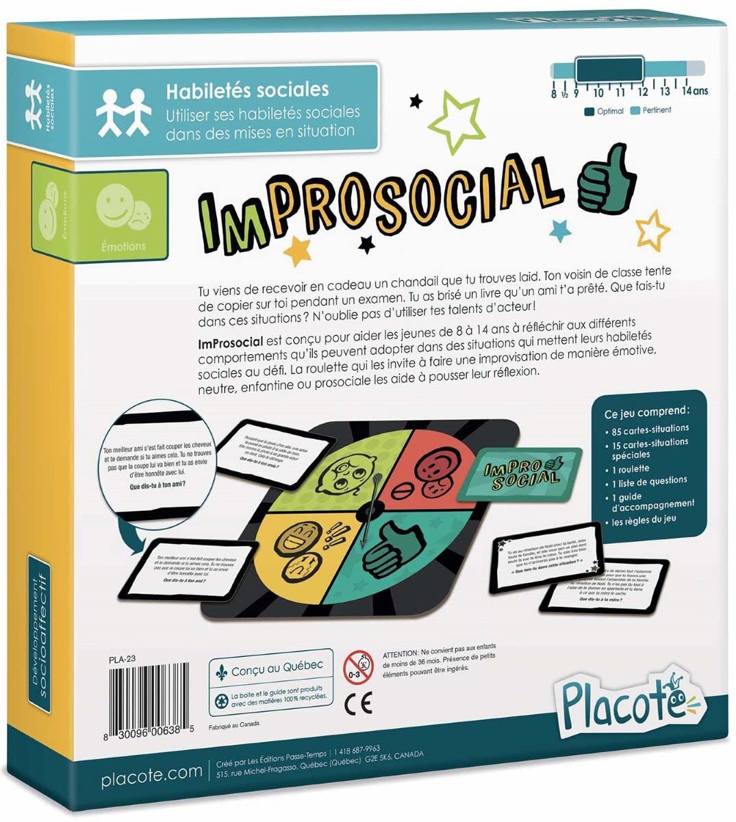 Lot Jeux Éducatifs Impro Sociale + La Montagne De La Confiance Version Française + 1 Decap Blumie