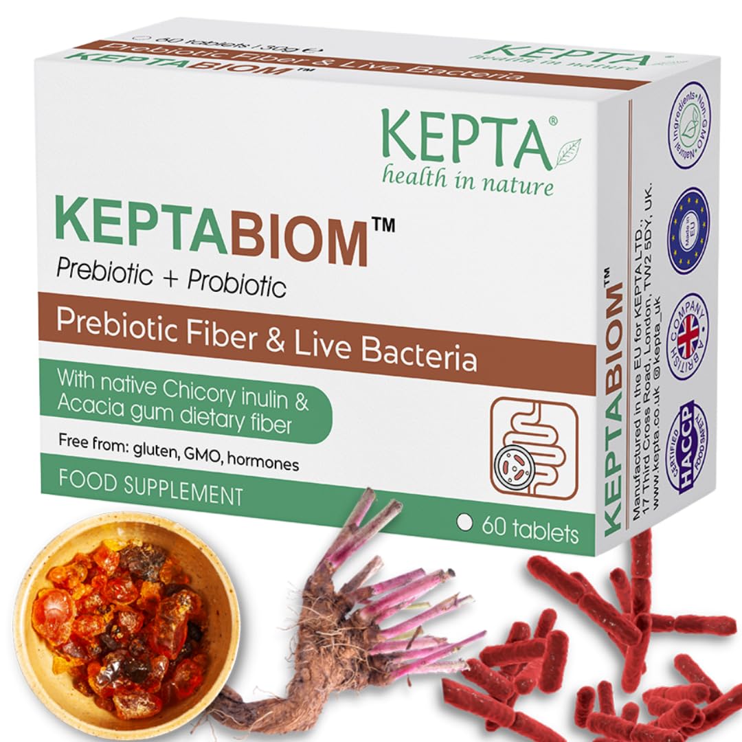 Buy KEPTABIOM Probiotic MultiStrain Live Bio Cultures & Prebiotic Inulin s for Adults & Kids