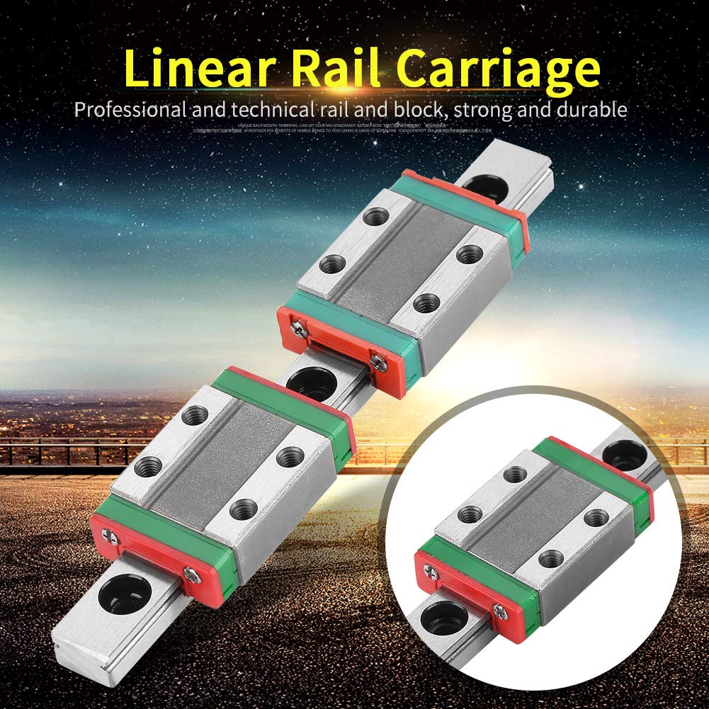 Largeur de rail de guidage linéaire de 9 mm MGN9B 100mm avec 2pcs Bloc de rail MGN9B, bloc de guidage linéaire pour la plupart des équipements automatiques