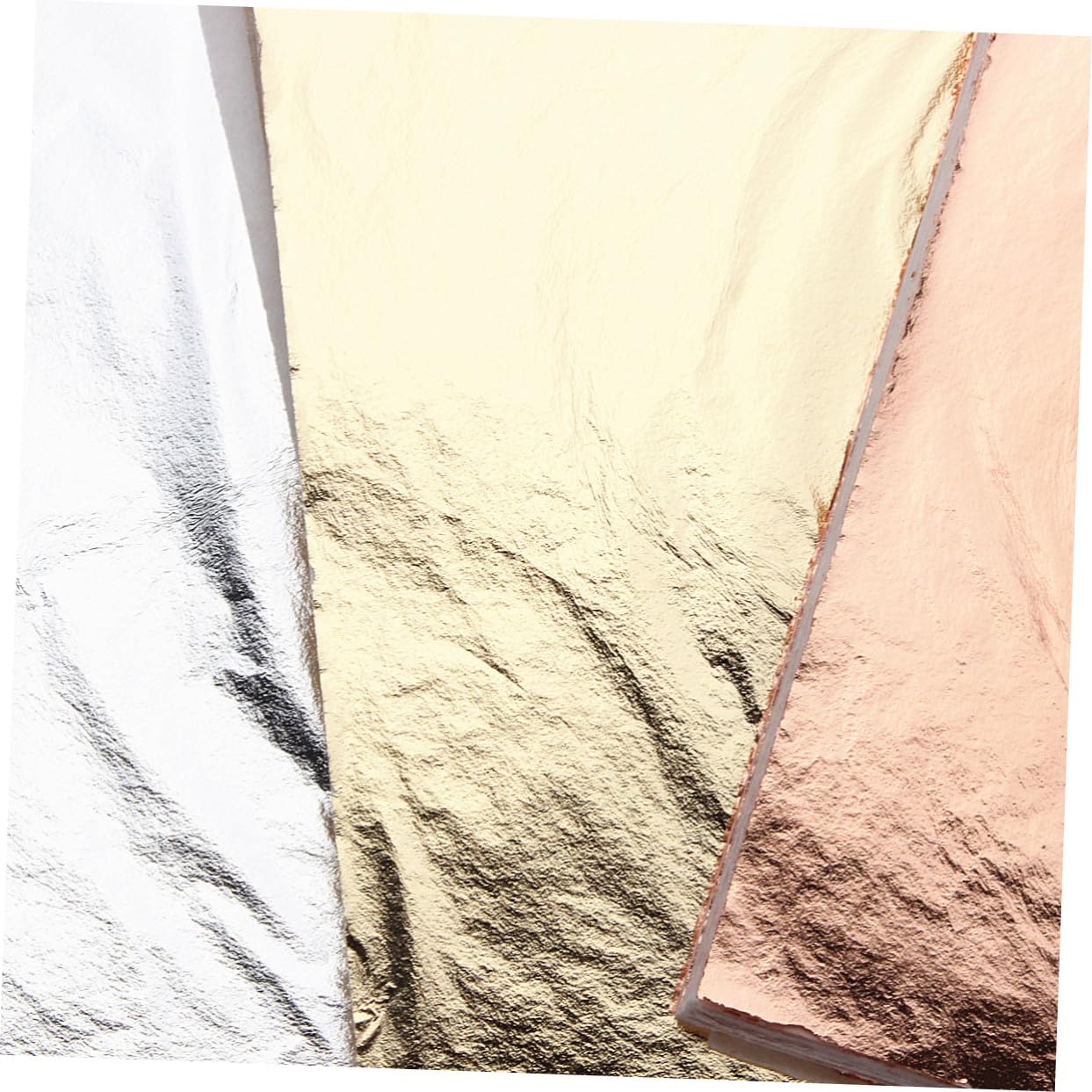 ULDIGI Artistic Copper Foil Imitation Gold Silver Leaf 100pcs 14x14cm for DIY Craft Furniture Decoration