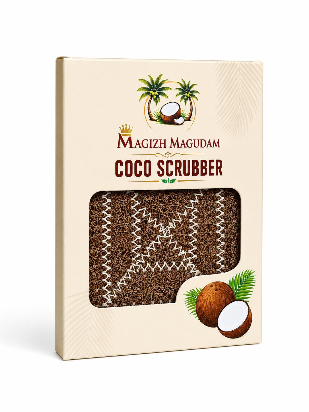 Magizh magudam 100% Natural Coir Scrubber – Eco-Friendly, Biodegradable Coconut Fiber Kitchen Scrubber – Non-Scratch Heavy Duty Dishwashing Pads for Pots, Pans & Sink Cleaning (5, Count, 1)-picture-16