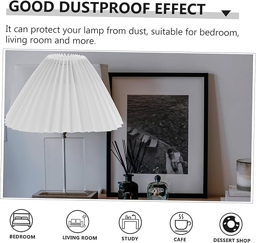 Miniatura 4 de NOLITOY 1 pantalla plisada retro decoración del hogar adornos de flores blanco lámpara mesa tela pantalla lámpara de mesa lámpara de mesa pantalla