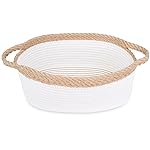 ABenkle Small Basket with Handles - Decorative Durable Rope Woven Storage Bin Shelf Storage Organizer Cube, Easter Baby Gift Basket, 12x8x5