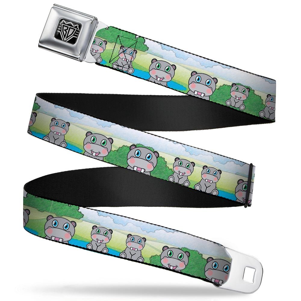 Cinturón infantil multicolor ajustable con hebilla de hipopó Buckle-Down 8