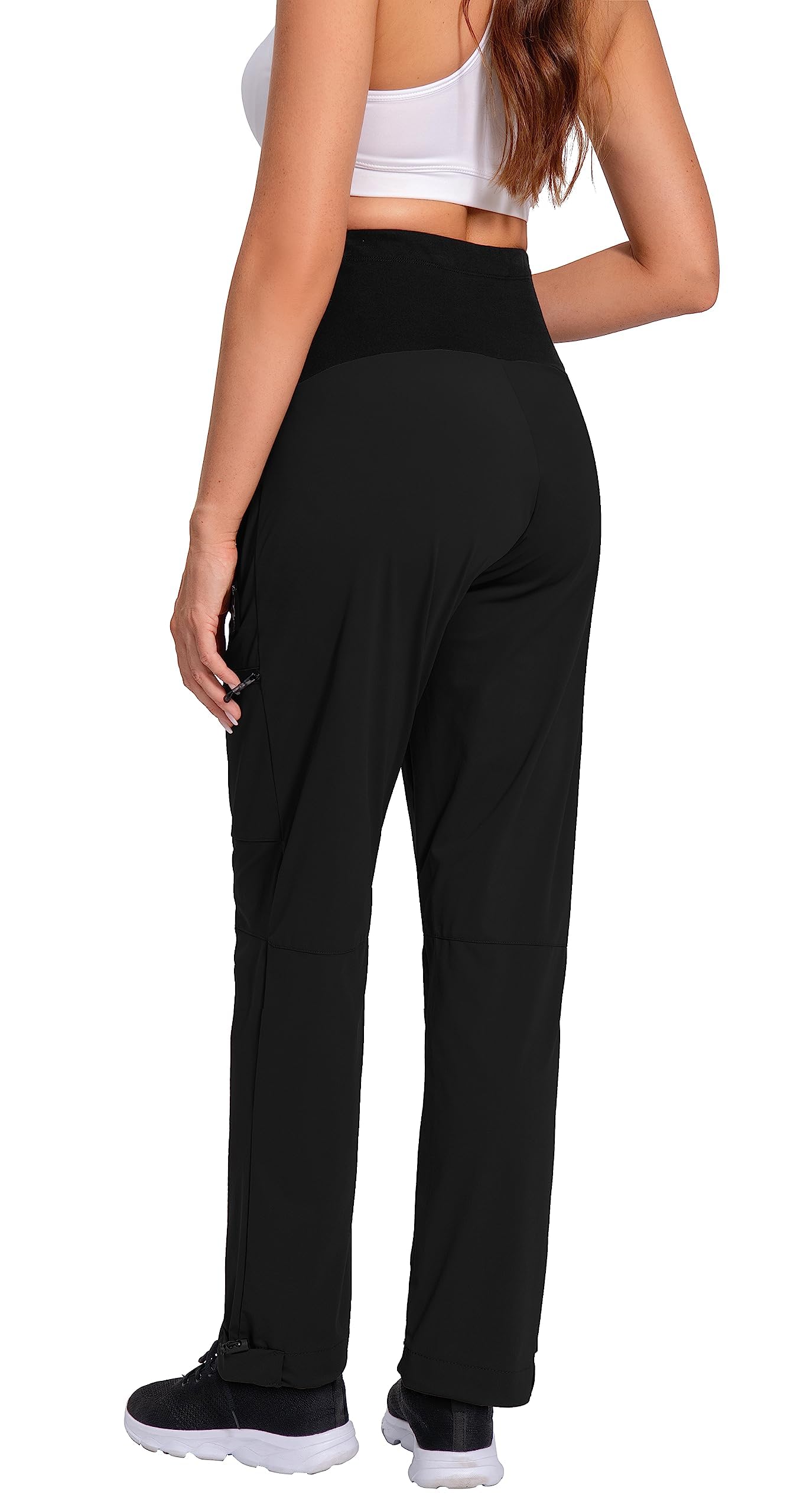 Pantalon de Grossesse Cargo pour Femme Séchage Rapide Pantalon d'extérieur pour Randonnée Sport et Entraînement
