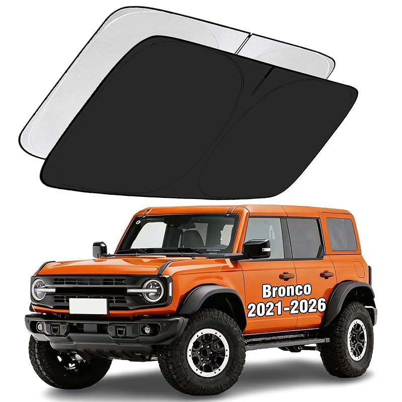 Protetor Solar para Para-brisa LANFAT sob Medida para Ford Bronco 2021–2026 em Nylon, 1 unidade