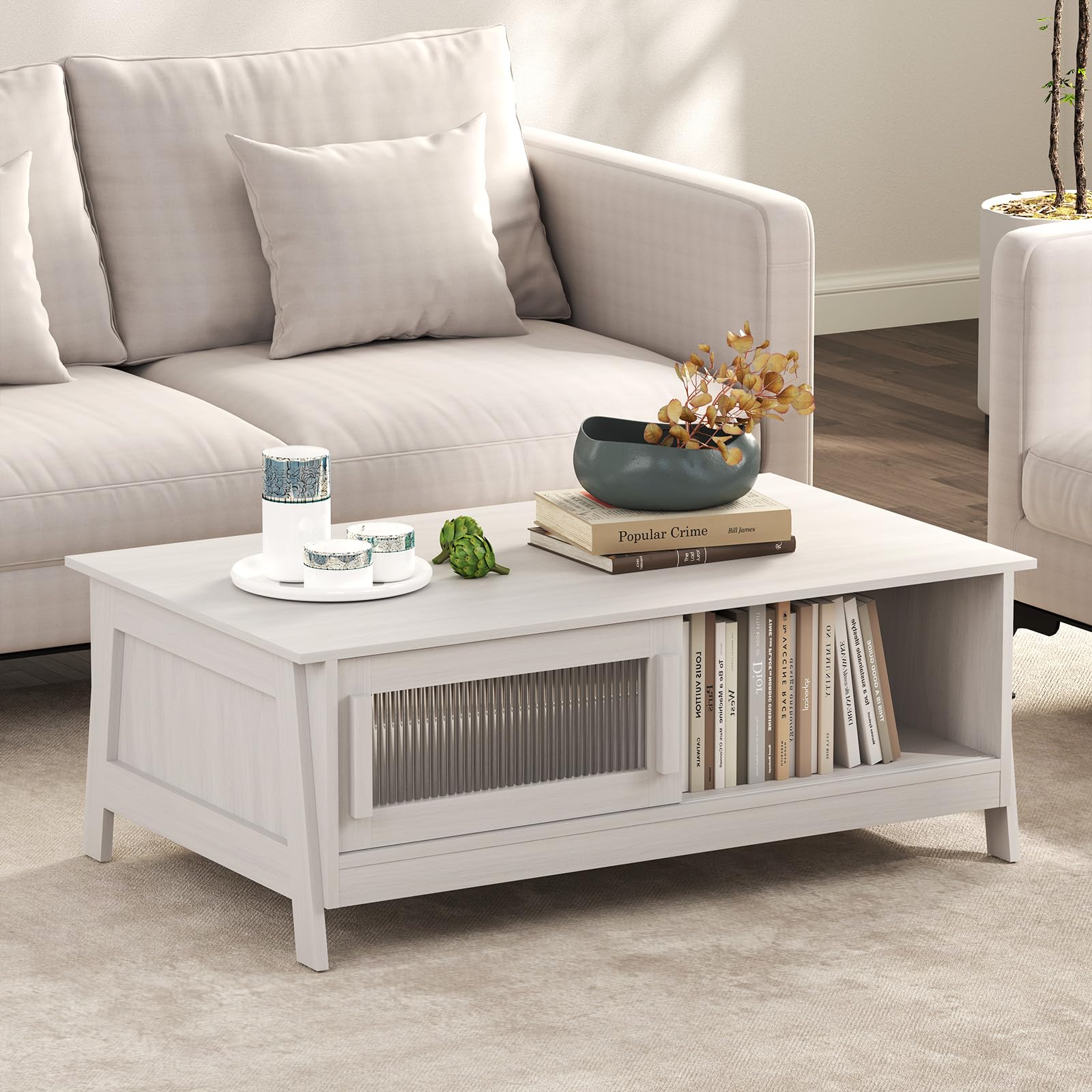 Coffee Table with Storage and Doors: Functional Elegance for Modern Living