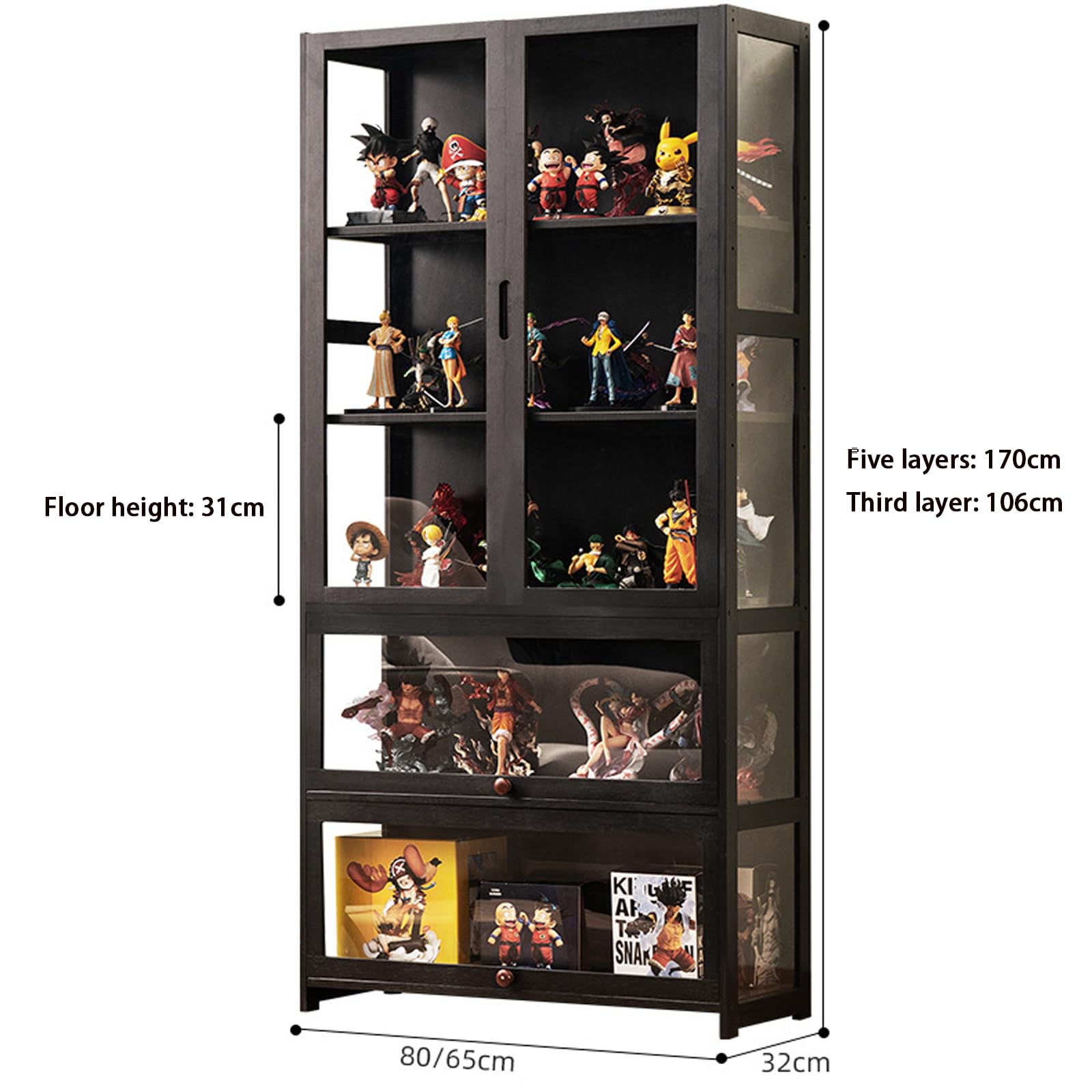 Amazon.com: JSWHYBD Display Cabinet Collection Display Case