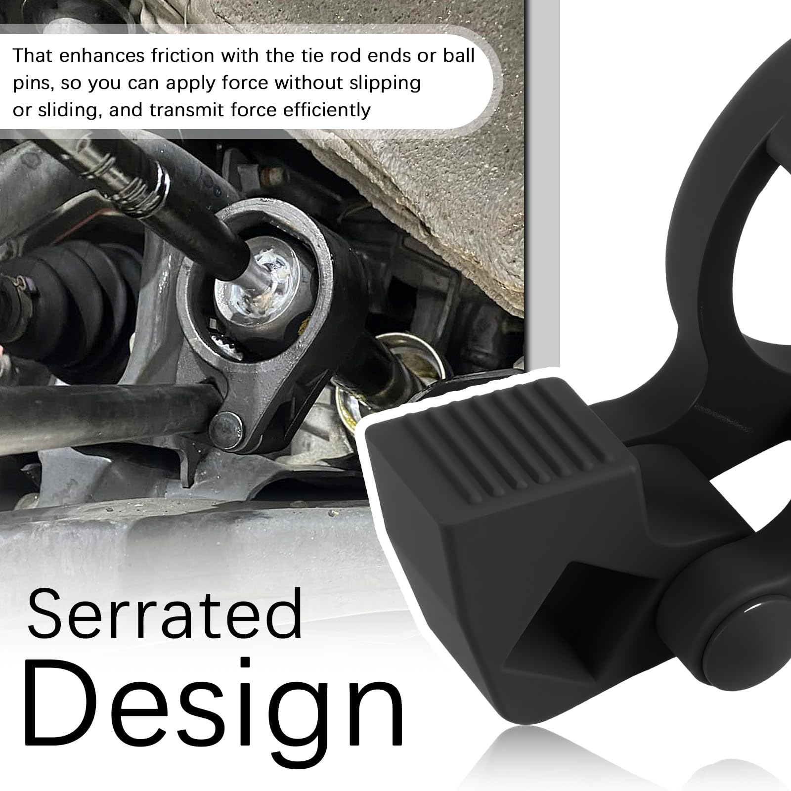 Strumento di rimozione del tirante interno dell'auto con chiave da 1/2", strumento per tirante interno con porta di azionamento da 3/8" per staccare le aste trasversali, strumenti di rimozione