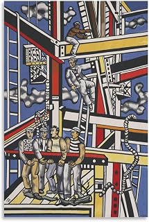 Fernand Leger The Builders Poster Decorative Painting Canvas Wall Art Living Room Posters Bedroom Painting 24x36inch(60x90cm)
