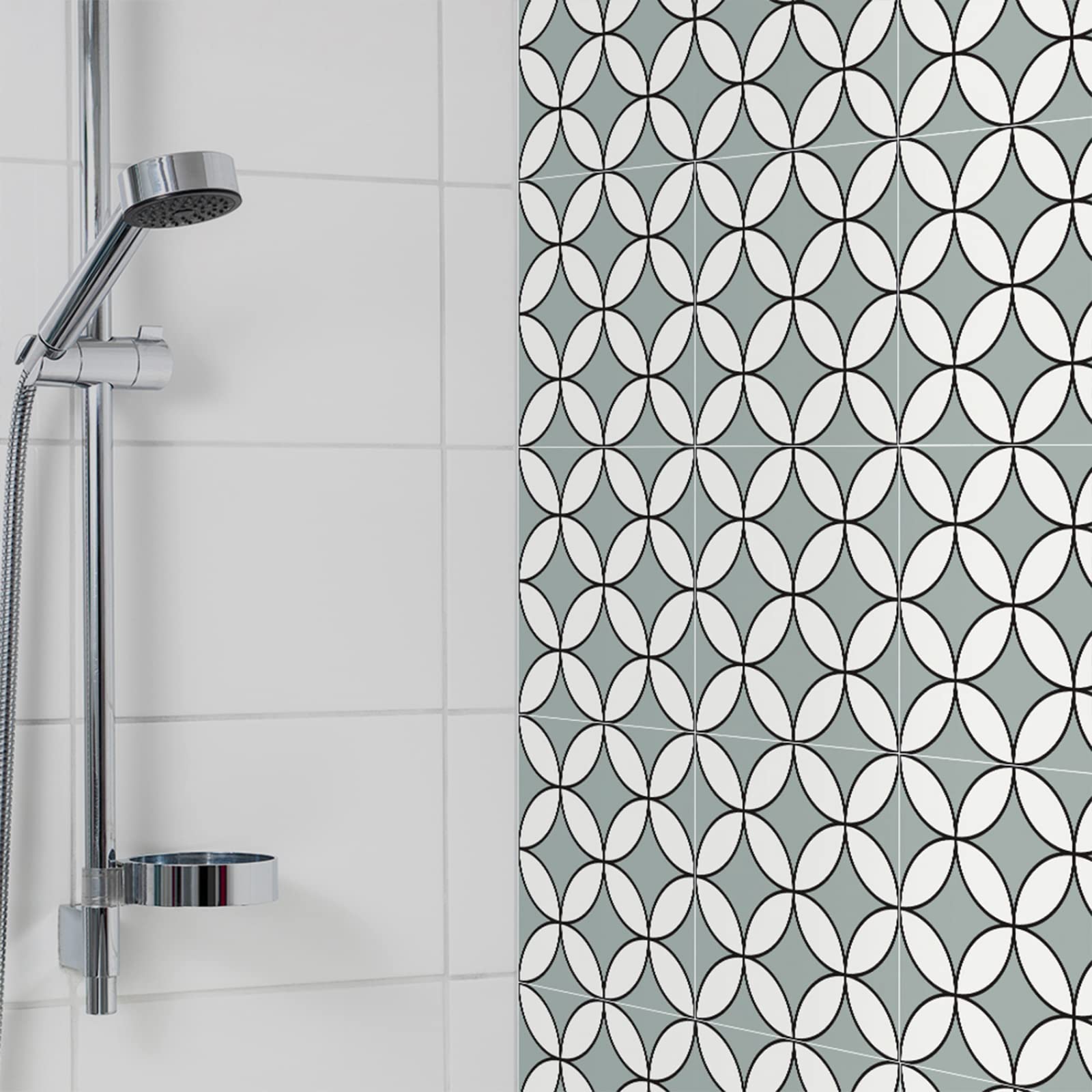 LMYSXAOZ Tile Stickers Duck Egg Blue Stick on Tiles PVC Self Adhesive Wall Durable Peel and Floor Water Proof for Kitchen Bathroom 15x15cm/12 Pcs