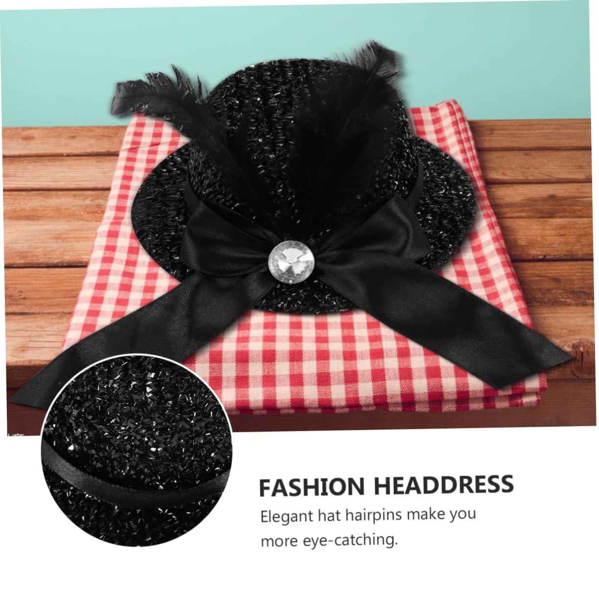 MAGICLULU 6 Piezas sombrero horquilla pinzas de cabello sombreros de la hora del té hair clips horquillas moño pasadores de pelo pasador de pelo pasadores de diseño chic horquilla billycock