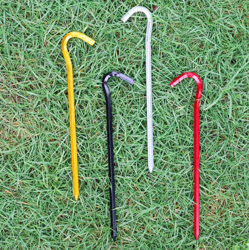 Lot De 16 Piquets De Tente En Aluminium Or – 18 Cm Ultra-Résistants – Idéal Camping & Randonnée