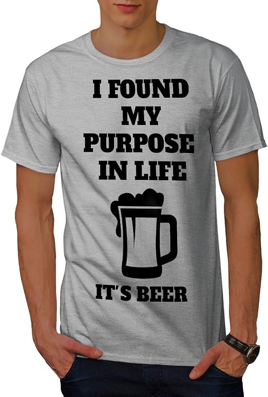 Wellcoda Zweck Leben Bier Komisch M nner T Shirt Pint Grafikdesign
