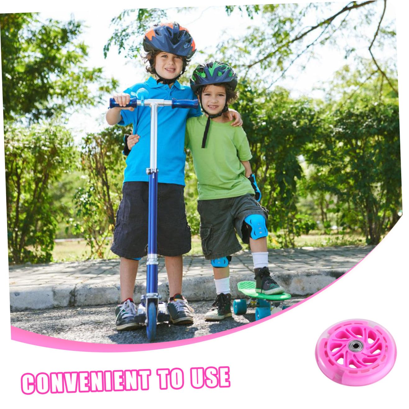 TOYANDONA Accessoires de Roues Flash Clignotant roulement Roues Scooters élastique Roues de Scooter menées Roue de Scooter PU Remplacement Roue Trottinette Unité Centrale Bleu