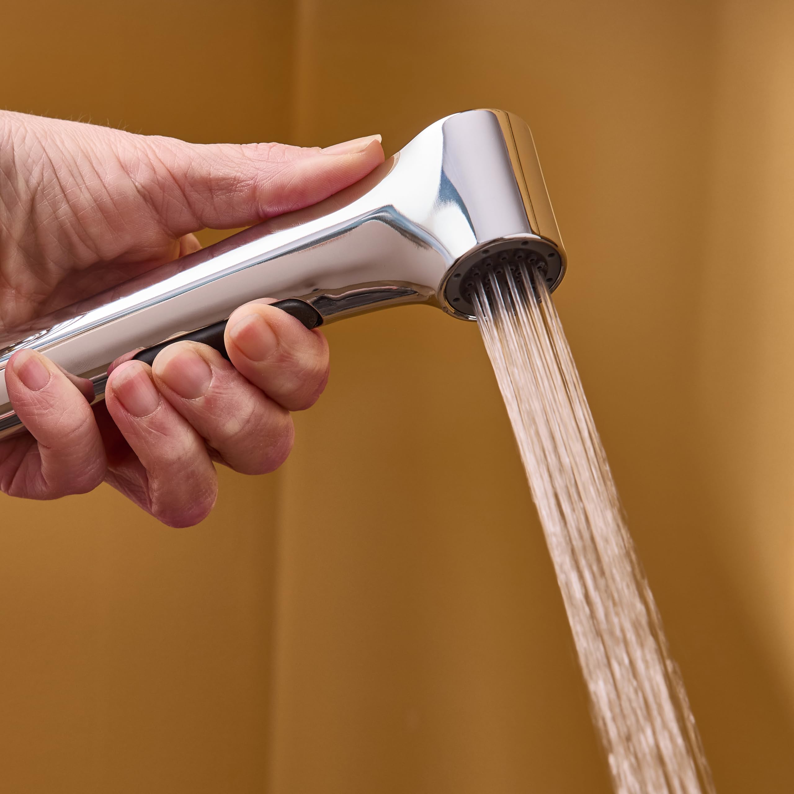 Jacob Delafon Elate - Ducha higiénica para inodoro, con soporte de pared y flexible de 1,2 m, 1 chorro, sin grifo, acabado cromado - E97258-CP