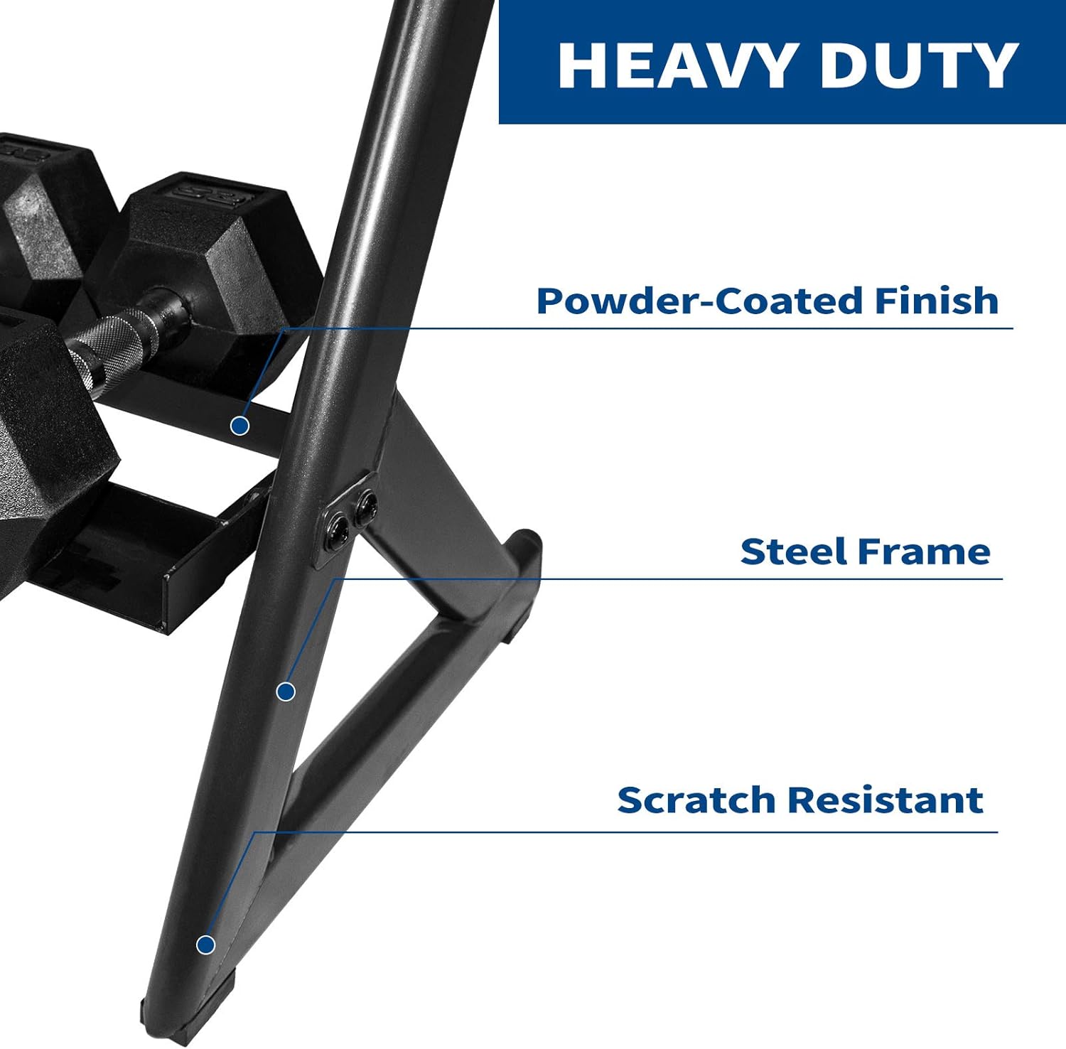 MENCIRO 2 Tier Dumbbell Rack Stand Only, Metal Steel Weight Storage Rack for Dumbbells (550 lbs Capacity), Weight Holder Rack for Home Gym : Sports & Outdoors