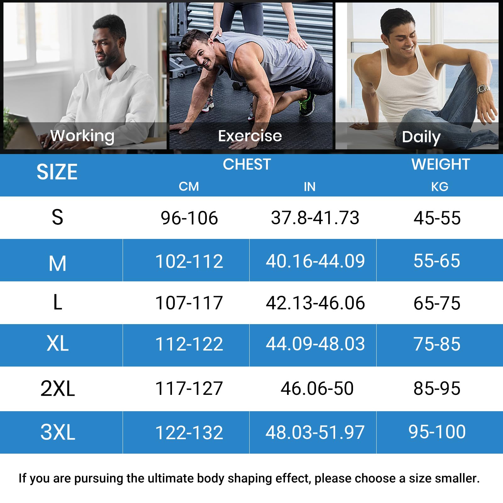 MEETYOO Slimming Undershirt Shapewear Gynecomastia Compression Shirt Men Body Shaper