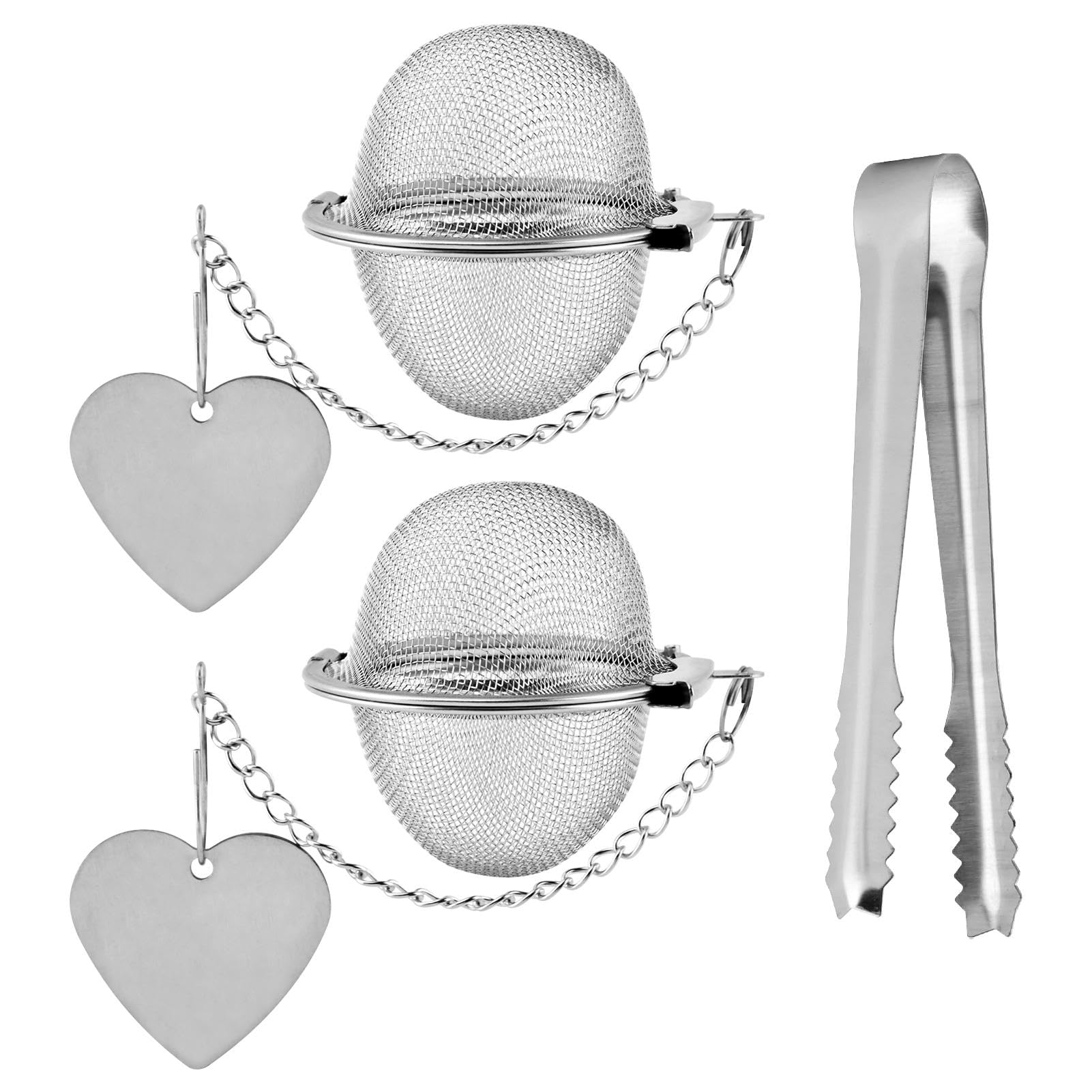 Photo 1 of 2 Pack Tea Infuser for Loose Leaf-Tea, Stainless-Steel Loose-Leaf Tea Steeper with Tea-Scoop Clip, Tea-Strainer Ball, Extra Fine Mesh, Rustproof, Easy to Clean