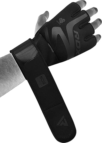 Miniatura 9 de RDX Guantes interiores de boxeo para hombres y mujeres, diseño híbrido, entrenamiento de levantamiento de pesas, soporte de muñeca de 19.7 in de