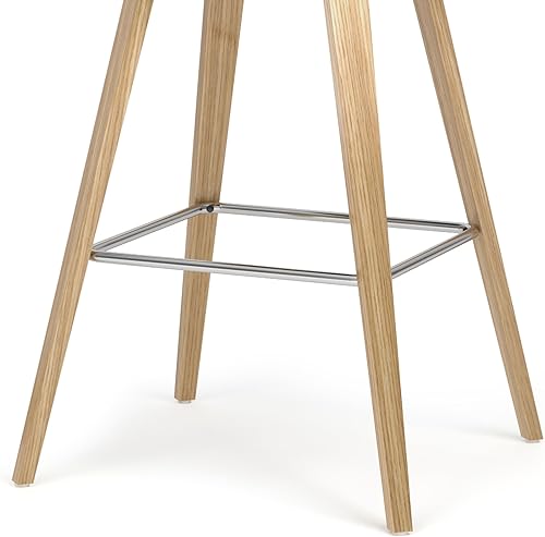 Miniatura 7 de SIMPLIHOME Randolph - Taburete moderno de mediados de siglo de 26 pulgadas de ancho, altura de mostrador de madera curvada (juego de 2) con madera