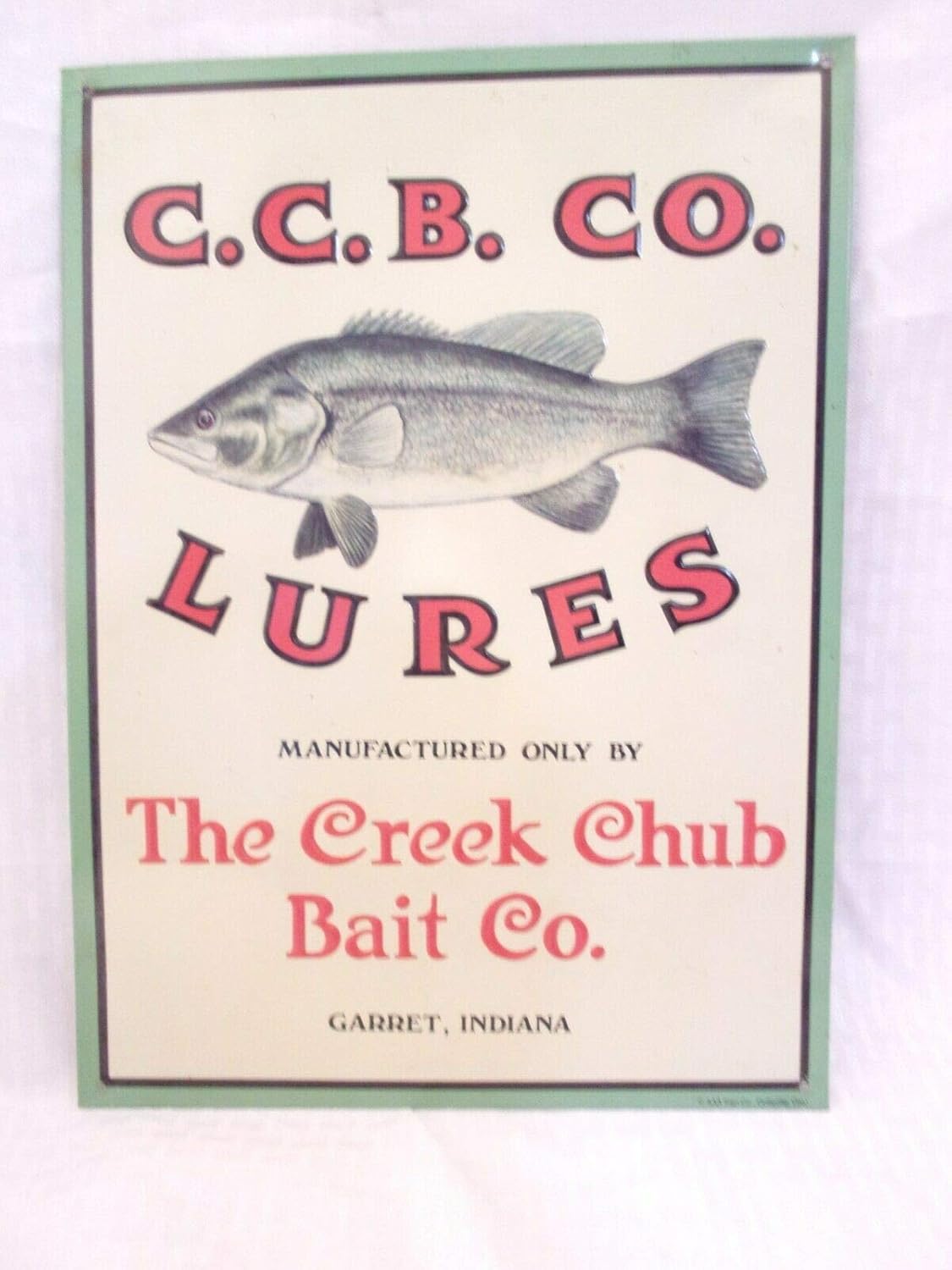 The Creek Chub Bait Co. Lures Vintage Look Reproduction 8x12 Metal Sign 8121818