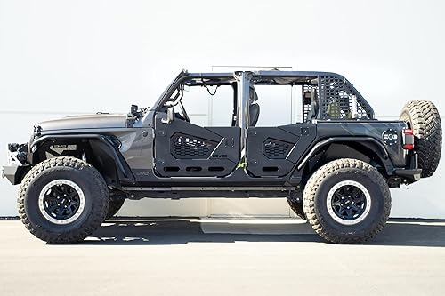 Miniatura 4 de Rock Skins para el Jeep Wrangler JL 2018-2025 de 4 puertas  Protege los paneles inferiores de la carrocería de rocas y escombros  Funciona con